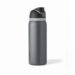 Owala FreeSip Stainless Steel Water Bottle 32 OZ Gray Black New